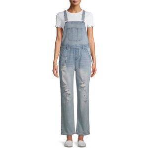No Boundaries Light Blue Denim Overalls